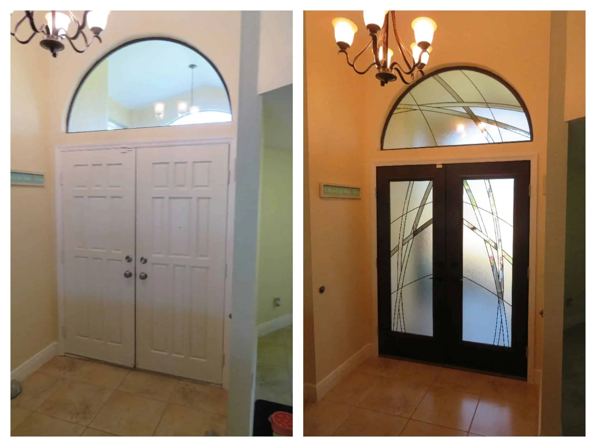 Add glass to an existing entryway door