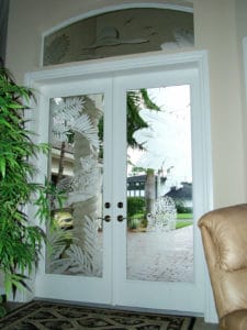 Custom Glass Doors Etching 10