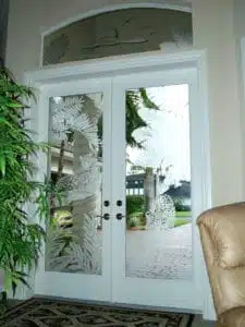 Custom Glass Doors Etching 10