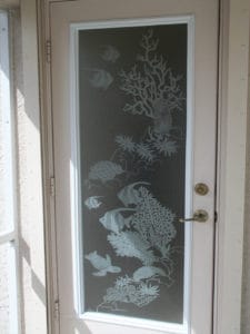 Custom Glass Doors Etching 11