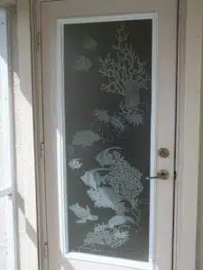 Custom Glass Doors Etching 11
