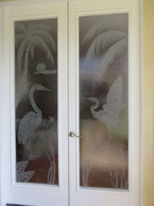 Custom Glass Doors Etching 12