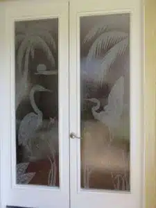 Custom Glass Doors Etching 12
