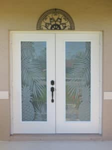 Custom Glass Doors Etching 14