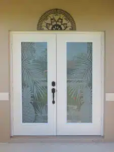 Custom Glass Doors Etching 14