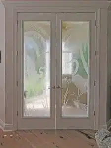 Custom Glass Doors Etching 2