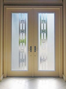 Custom Glass Doors Etching 21