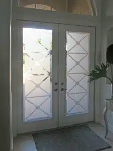 Custom Glass Doors Etching 22