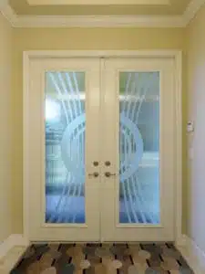 Custom Glass Doors Etching 23