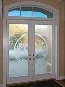 Custom Glass Doors Etching 28