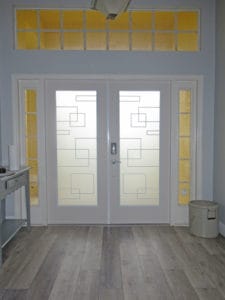 Custom Glass Doors Etching 3