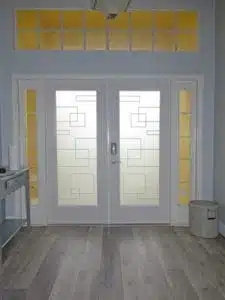 Custom Glass Doors Etching 3