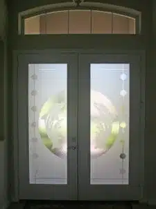 Custom Glass Doors Etching 30
