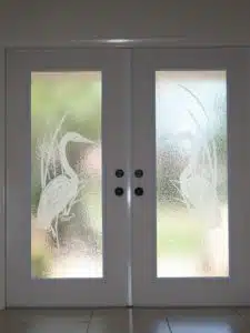 Custom Glass Doors Etching 31