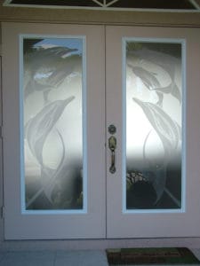 Custom Glass Doors Etching 32