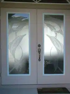 Custom Glass Doors Etching 32