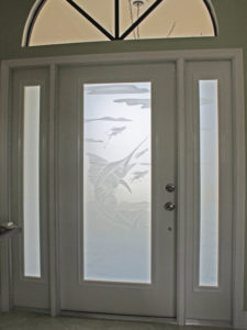 Custom Glass Doors Etching 34