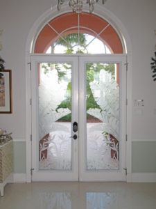Custom Glass Doors Etching 4