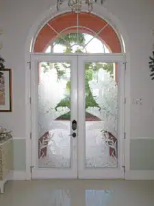 Custom Glass Doors Etching 4