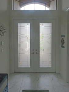 Custom Glass Doors Etching 5