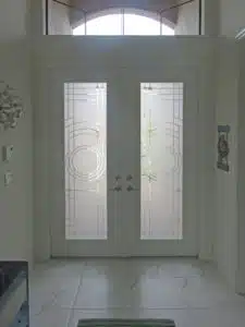 Custom Glass Doors Etching 5