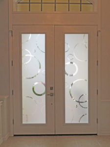 Custom Glass Doors Etching 6