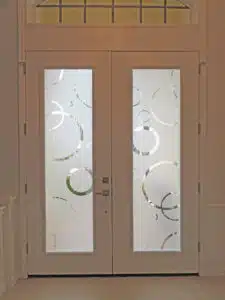 Custom Glass Doors Etching 6