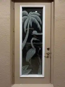 Custom Glass Doors Etching 9