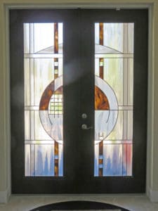 Custom Glass Doors Leaded 10