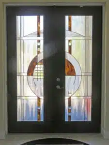 Custom Glass Doors Leaded 10