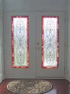 Custom Glass Doors Leaded 19