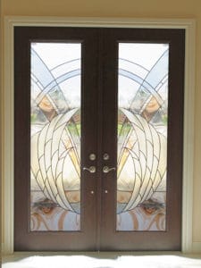 Custom Glass Doors Leaded 24