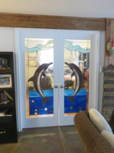 Custom Glass Doors Leaded 25