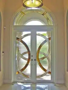 Custom Glass Doors Leaded 3