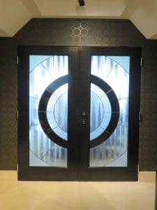 Custom Glass Doors Leaded 34