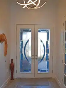 Custom Glass Doors Leaded 5