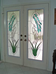 Custom Glass Doors Leaded 7