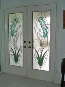 Custom Glass Doors Leaded 7