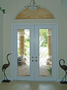 Custom Glass Doors Leaded 9